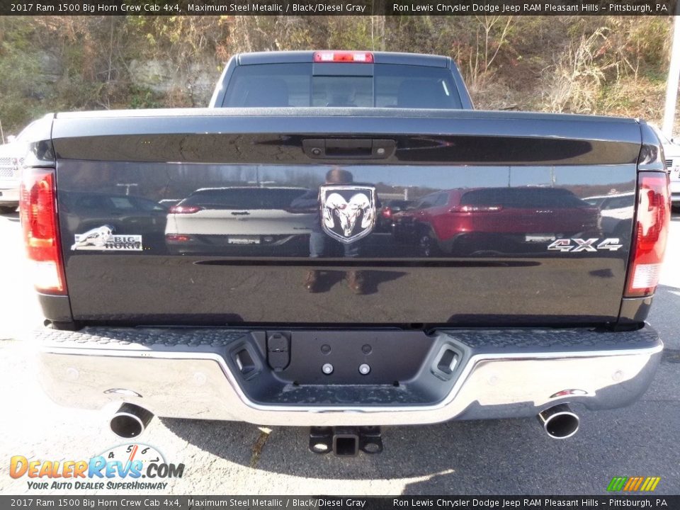 2017 Ram 1500 Big Horn Crew Cab 4x4 Maximum Steel Metallic / Black/Diesel Gray Photo #4