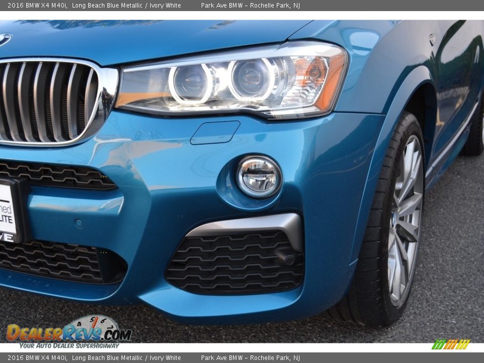 2016 BMW X4 M40i Long Beach Blue Metallic / Ivory White Photo #31