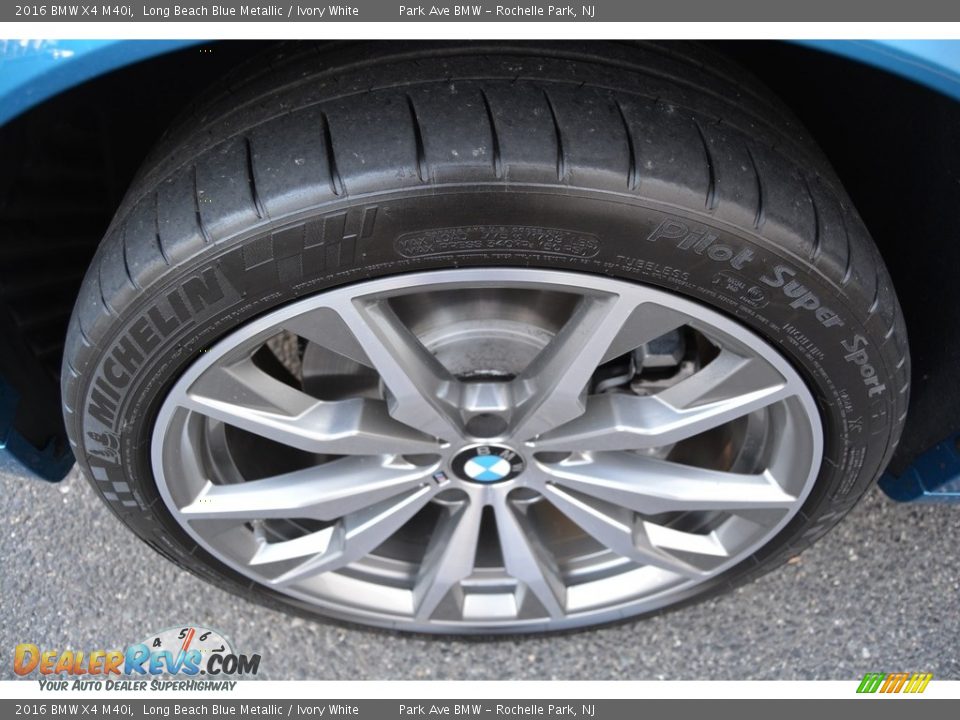 2016 BMW X4 M40i Long Beach Blue Metallic / Ivory White Photo #33