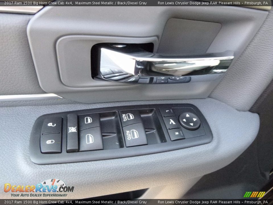 2017 Ram 1500 Big Horn Crew Cab 4x4 Maximum Steel Metallic / Black/Diesel Gray Photo #15