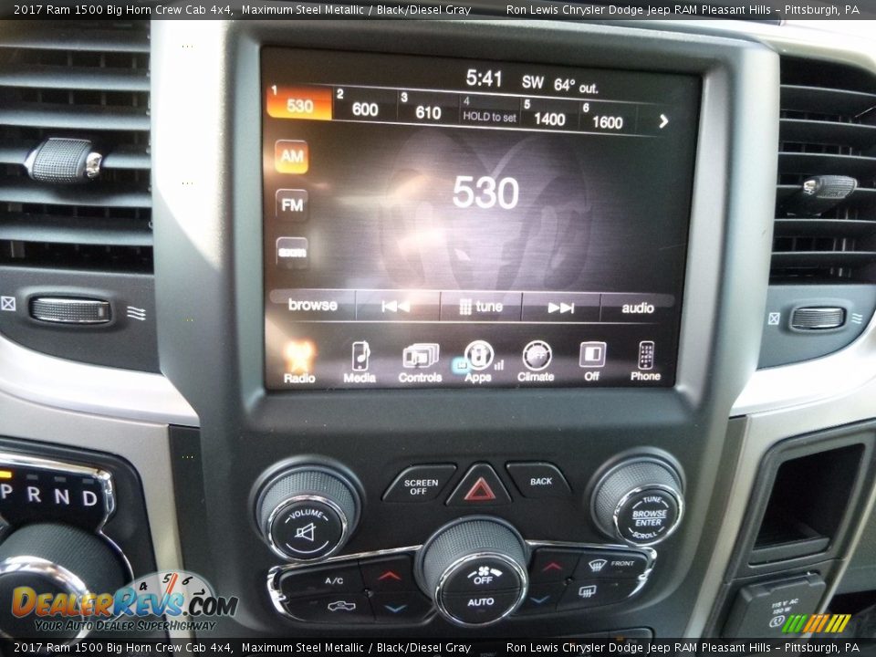 Controls of 2017 Ram 1500 Big Horn Crew Cab 4x4 Photo #20