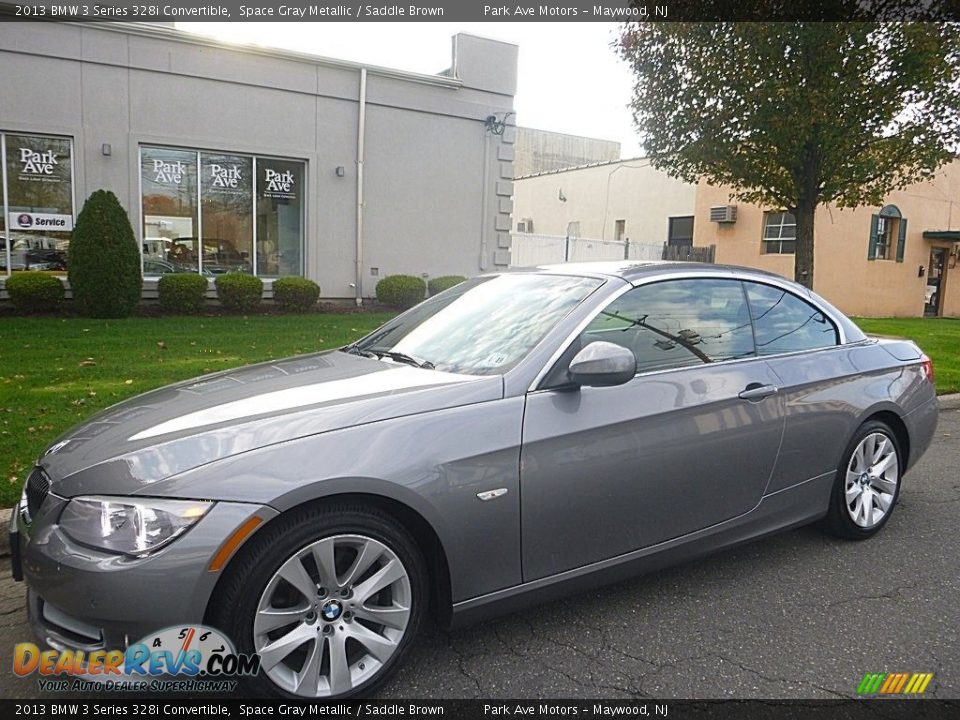 2013 BMW 3 Series 328i Convertible Space Gray Metallic / Saddle Brown Photo #1