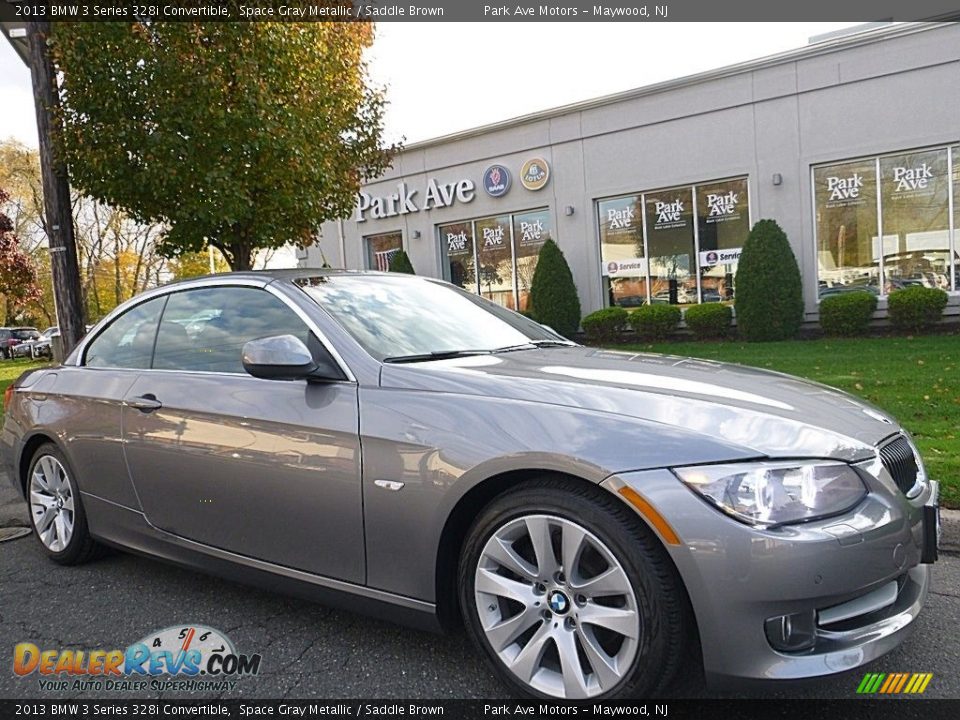 2013 BMW 3 Series 328i Convertible Space Gray Metallic / Saddle Brown Photo #7