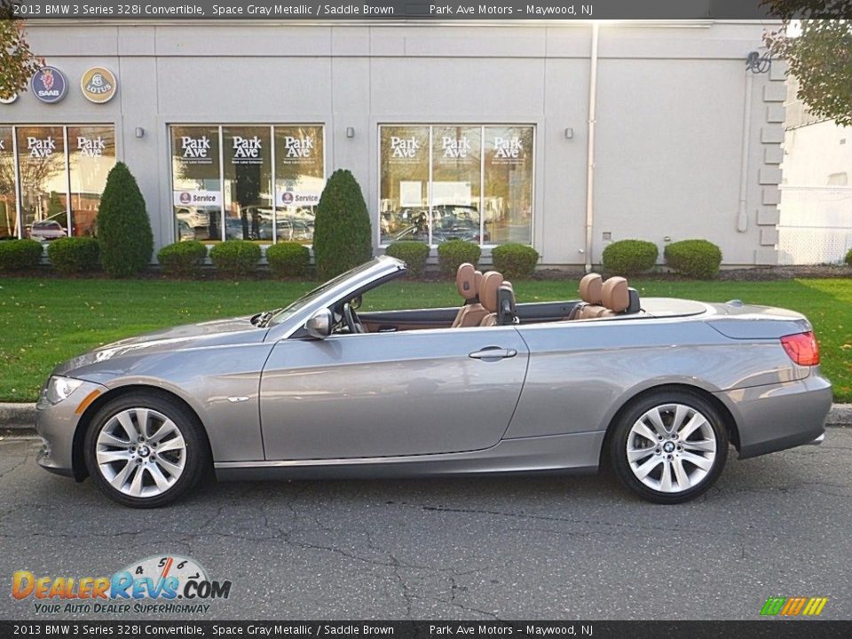 2013 BMW 3 Series 328i Convertible Space Gray Metallic / Saddle Brown Photo #10