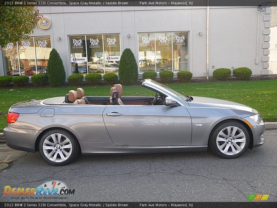 2013 BMW 3 Series 328i Convertible Space Gray Metallic / Saddle Brown Photo #11
