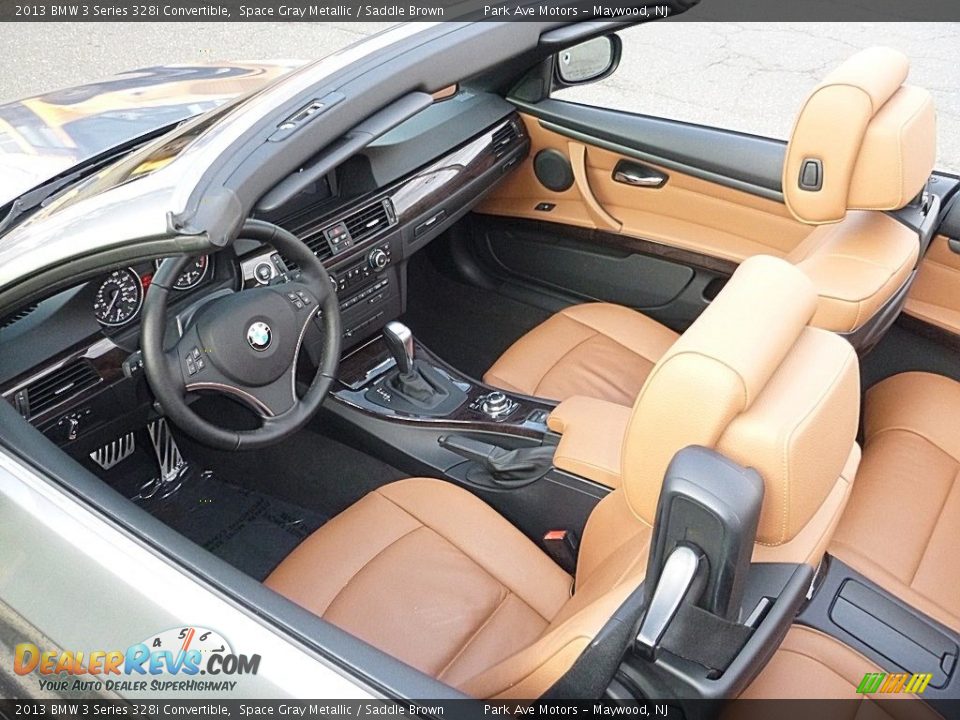 2013 BMW 3 Series 328i Convertible Space Gray Metallic / Saddle Brown Photo #13