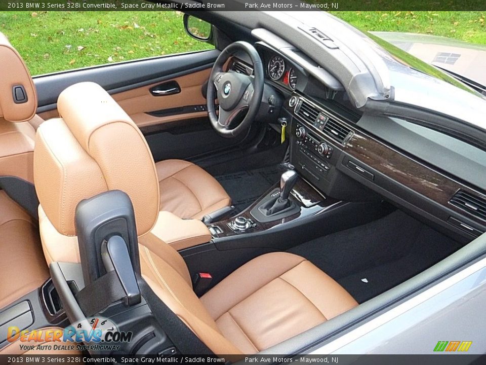 2013 BMW 3 Series 328i Convertible Space Gray Metallic / Saddle Brown Photo #14