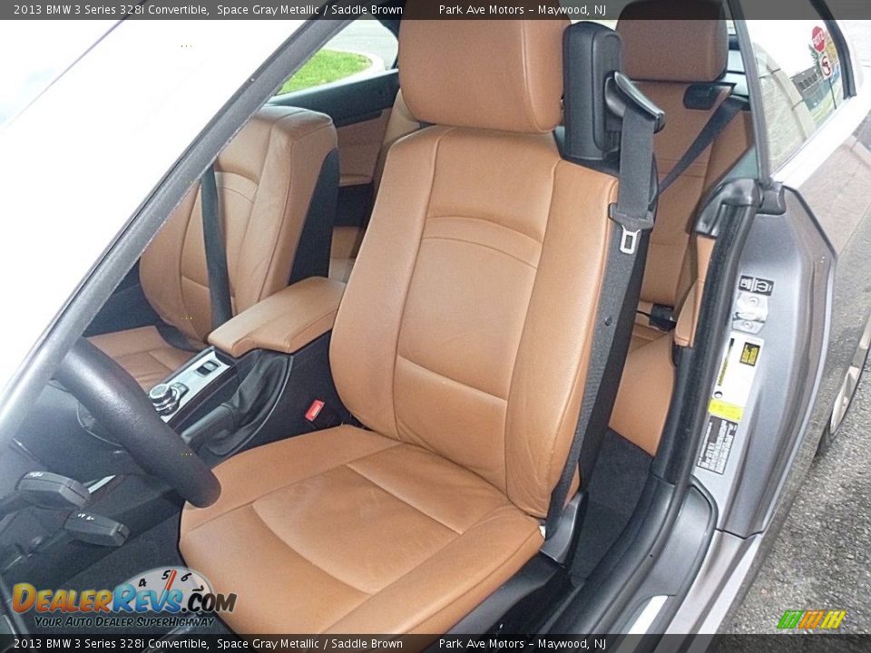 2013 BMW 3 Series 328i Convertible Space Gray Metallic / Saddle Brown Photo #16