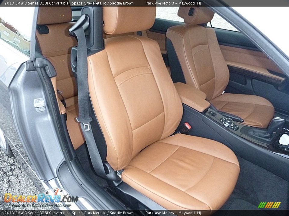 2013 BMW 3 Series 328i Convertible Space Gray Metallic / Saddle Brown Photo #20