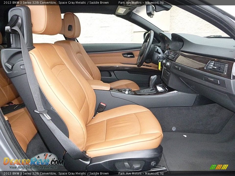 2013 BMW 3 Series 328i Convertible Space Gray Metallic / Saddle Brown Photo #21