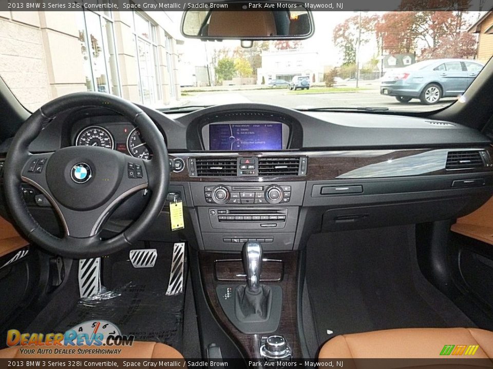 2013 BMW 3 Series 328i Convertible Space Gray Metallic / Saddle Brown Photo #24