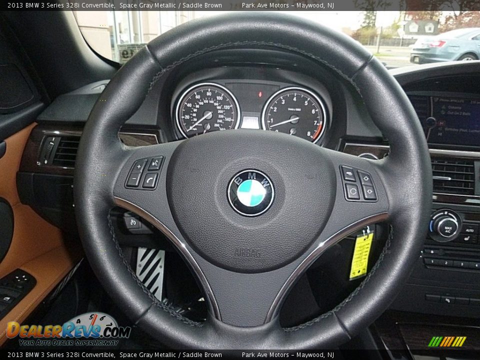 2013 BMW 3 Series 328i Convertible Space Gray Metallic / Saddle Brown Photo #25
