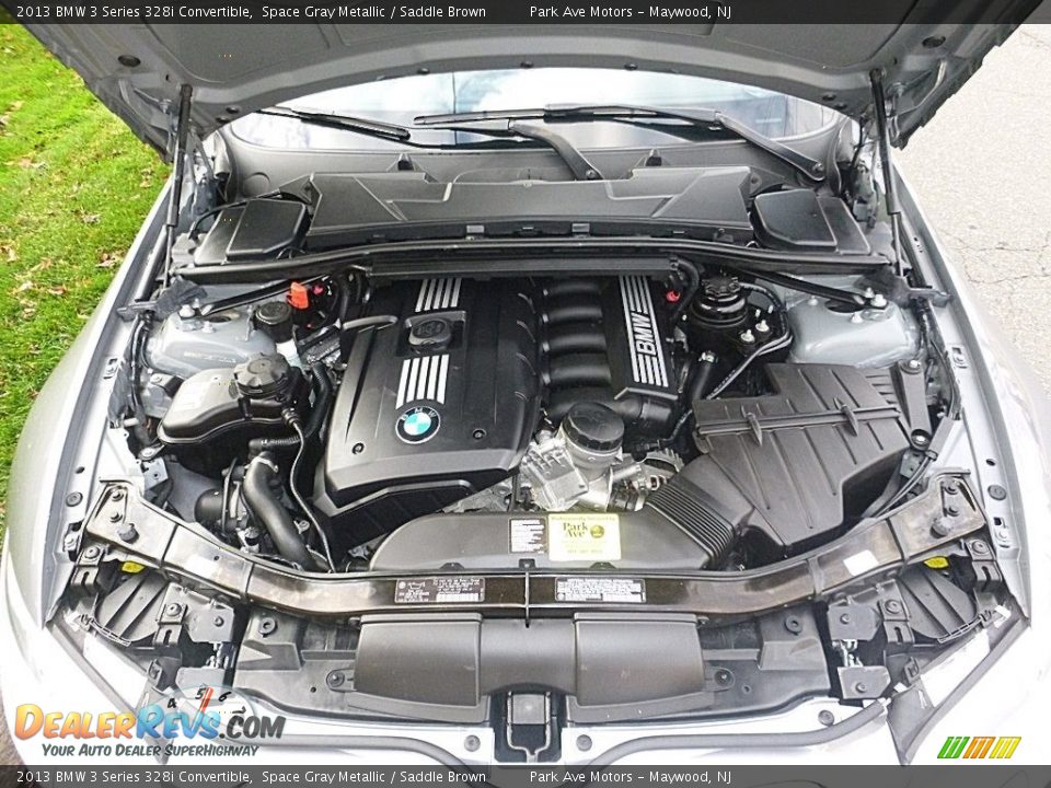2013 BMW 3 Series 328i Convertible Space Gray Metallic / Saddle Brown Photo #32