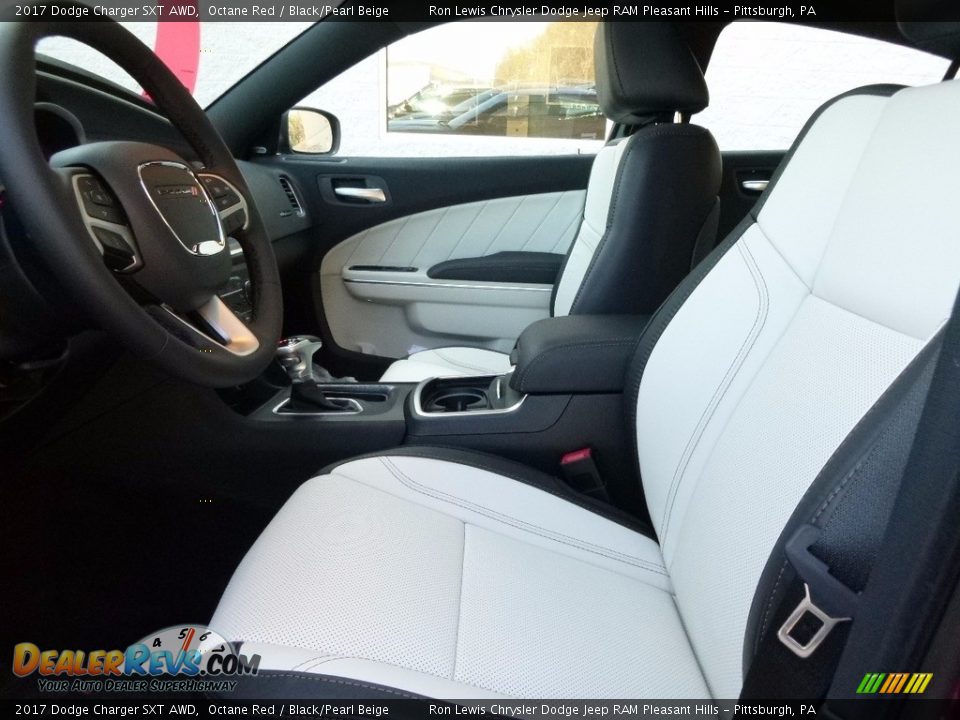 Black/Pearl Beige Interior - 2017 Dodge Charger SXT AWD Photo #11