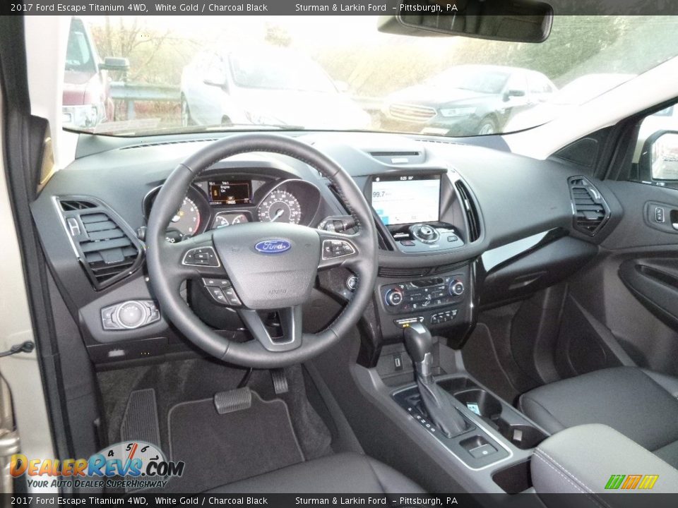 2017 Ford Escape Titanium 4WD White Gold / Charcoal Black Photo #9