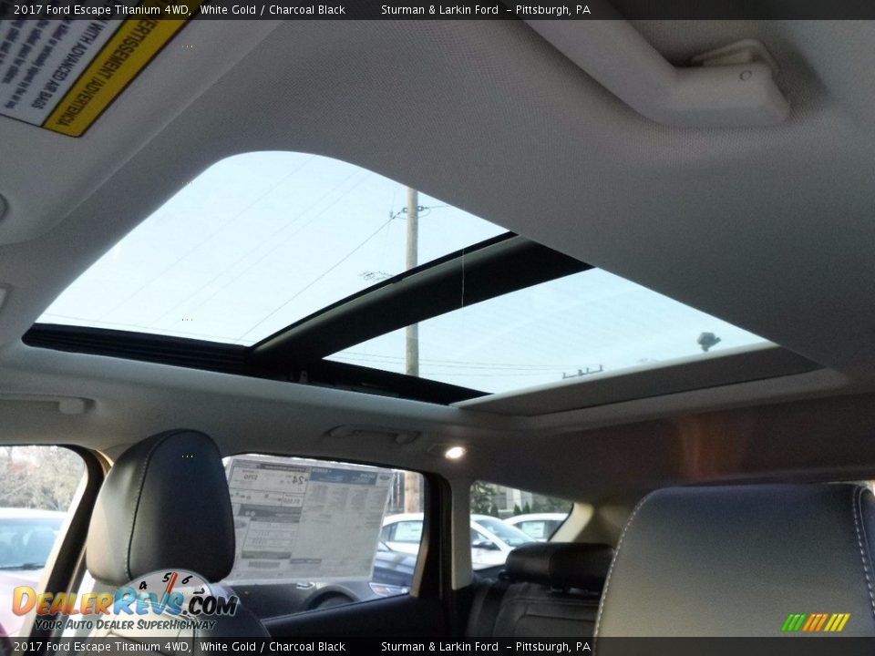 2017 Ford Escape Titanium 4WD White Gold / Charcoal Black Photo #12