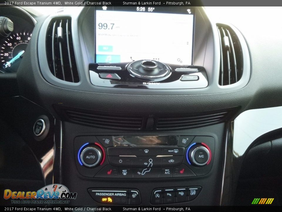 2017 Ford Escape Titanium 4WD White Gold / Charcoal Black Photo #15