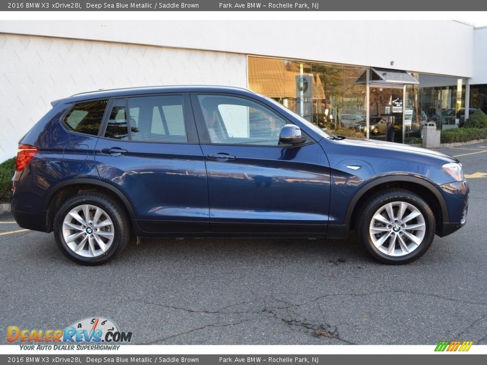 2016 BMW X3 xDrive28i Deep Sea Blue Metallic / Saddle Brown Photo #2