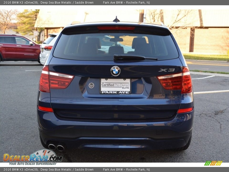 2016 BMW X3 xDrive28i Deep Sea Blue Metallic / Saddle Brown Photo #4
