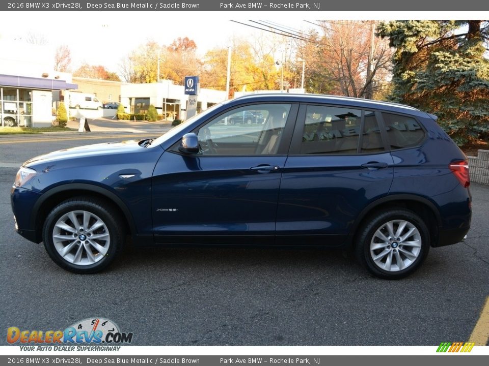 2016 BMW X3 xDrive28i Deep Sea Blue Metallic / Saddle Brown Photo #5