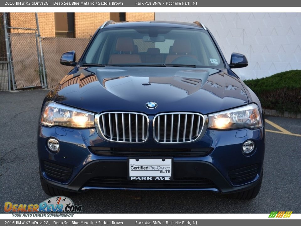 2016 BMW X3 xDrive28i Deep Sea Blue Metallic / Saddle Brown Photo #7