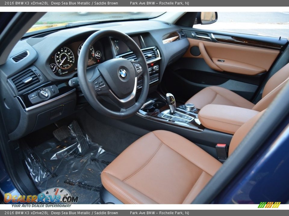 2016 BMW X3 xDrive28i Deep Sea Blue Metallic / Saddle Brown Photo #10
