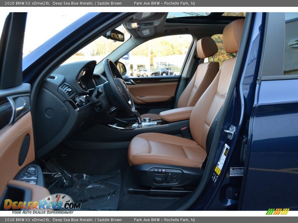 2016 BMW X3 xDrive28i Deep Sea Blue Metallic / Saddle Brown Photo #11