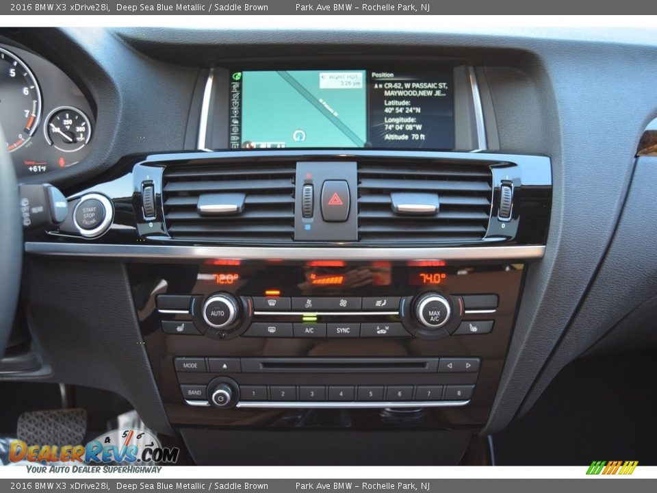 2016 BMW X3 xDrive28i Deep Sea Blue Metallic / Saddle Brown Photo #16