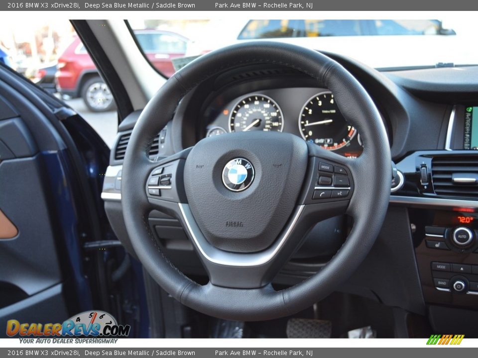 2016 BMW X3 xDrive28i Deep Sea Blue Metallic / Saddle Brown Photo #18