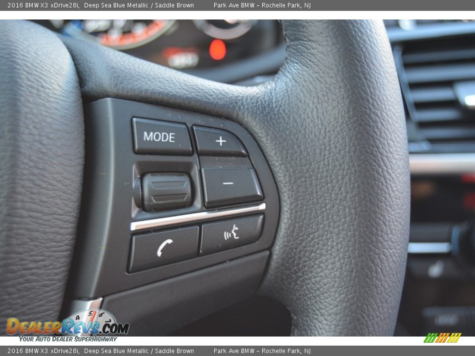 2016 BMW X3 xDrive28i Deep Sea Blue Metallic / Saddle Brown Photo #20