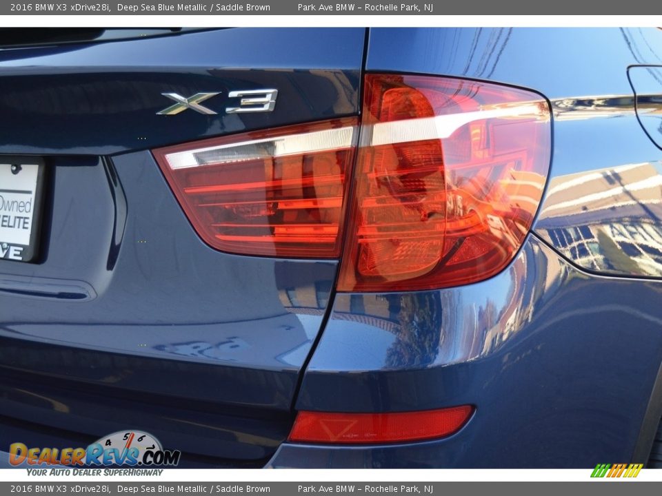 2016 BMW X3 xDrive28i Deep Sea Blue Metallic / Saddle Brown Photo #22