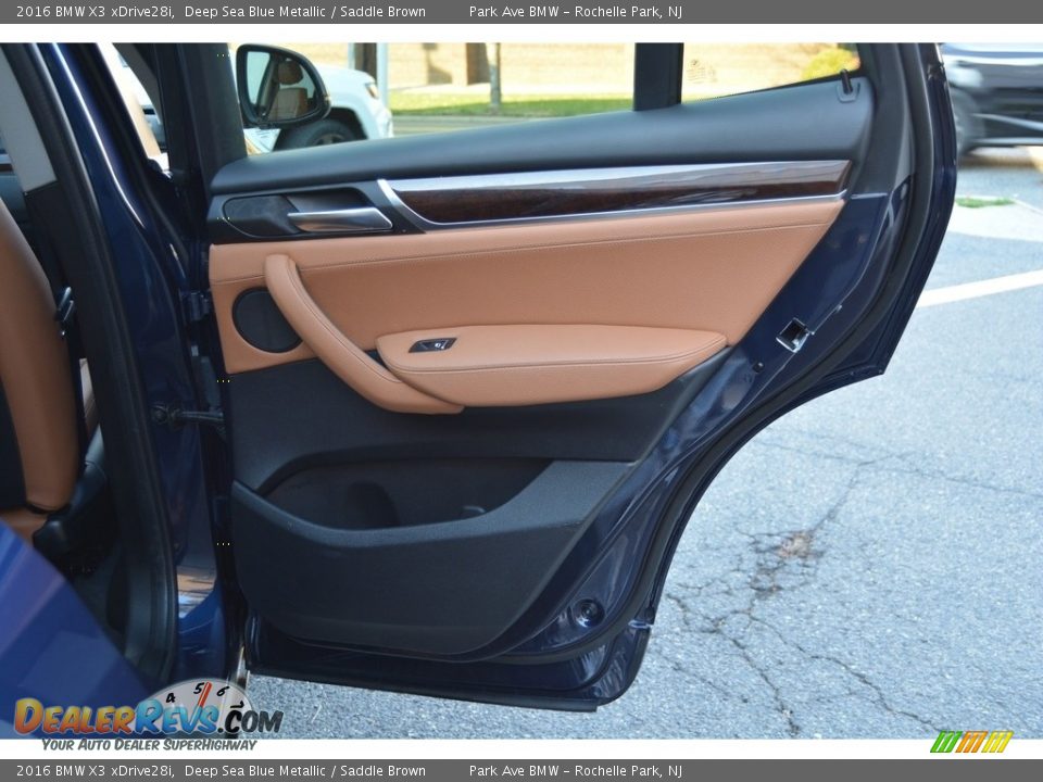 2016 BMW X3 xDrive28i Deep Sea Blue Metallic / Saddle Brown Photo #23