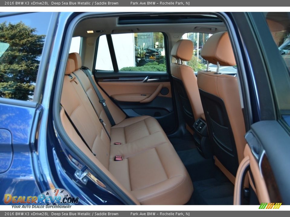 2016 BMW X3 xDrive28i Deep Sea Blue Metallic / Saddle Brown Photo #24