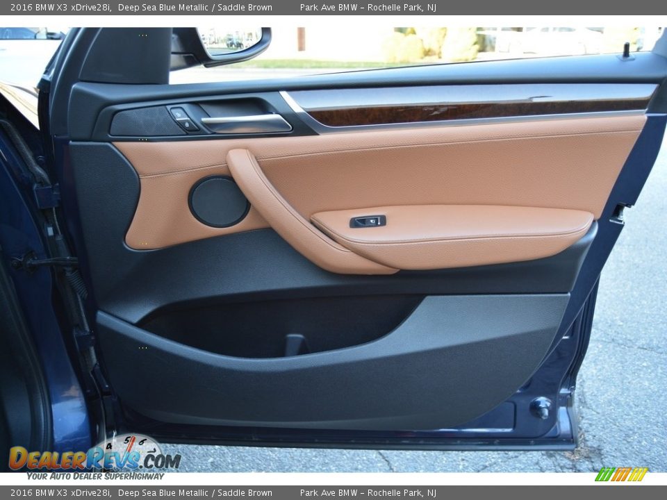 2016 BMW X3 xDrive28i Deep Sea Blue Metallic / Saddle Brown Photo #25
