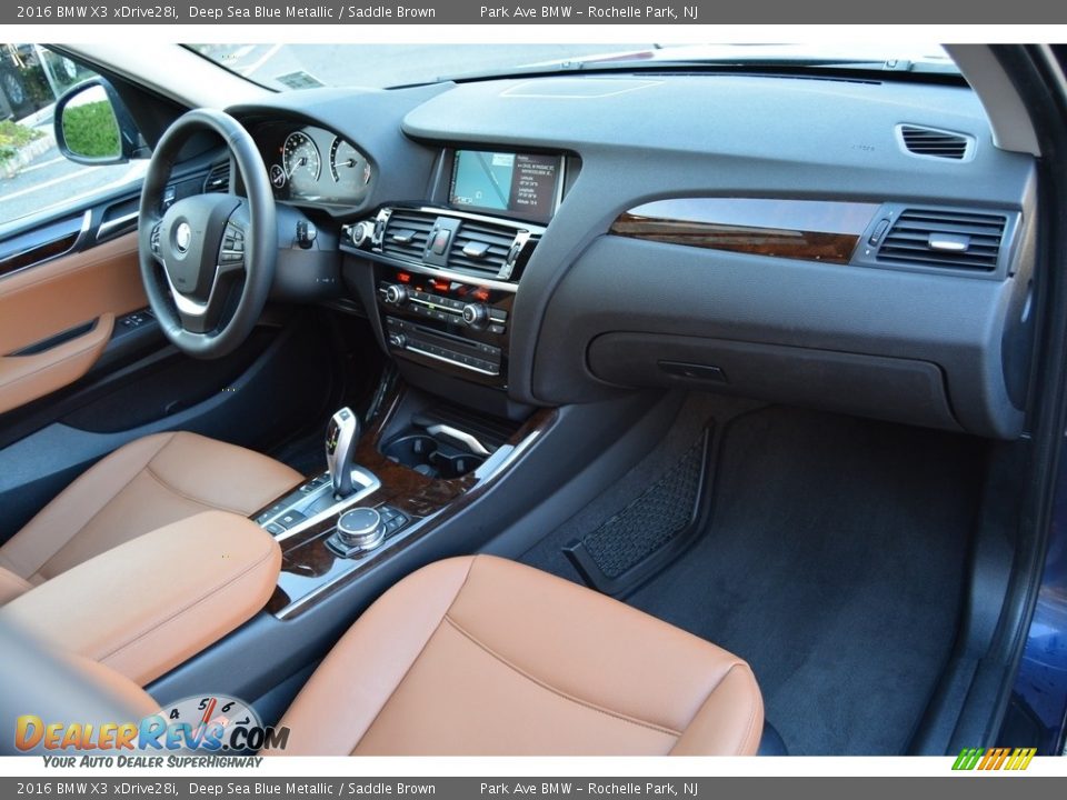 2016 BMW X3 xDrive28i Deep Sea Blue Metallic / Saddle Brown Photo #26