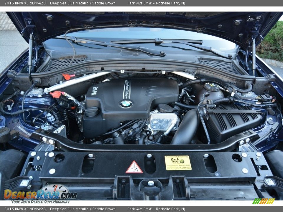 2016 BMW X3 xDrive28i Deep Sea Blue Metallic / Saddle Brown Photo #29