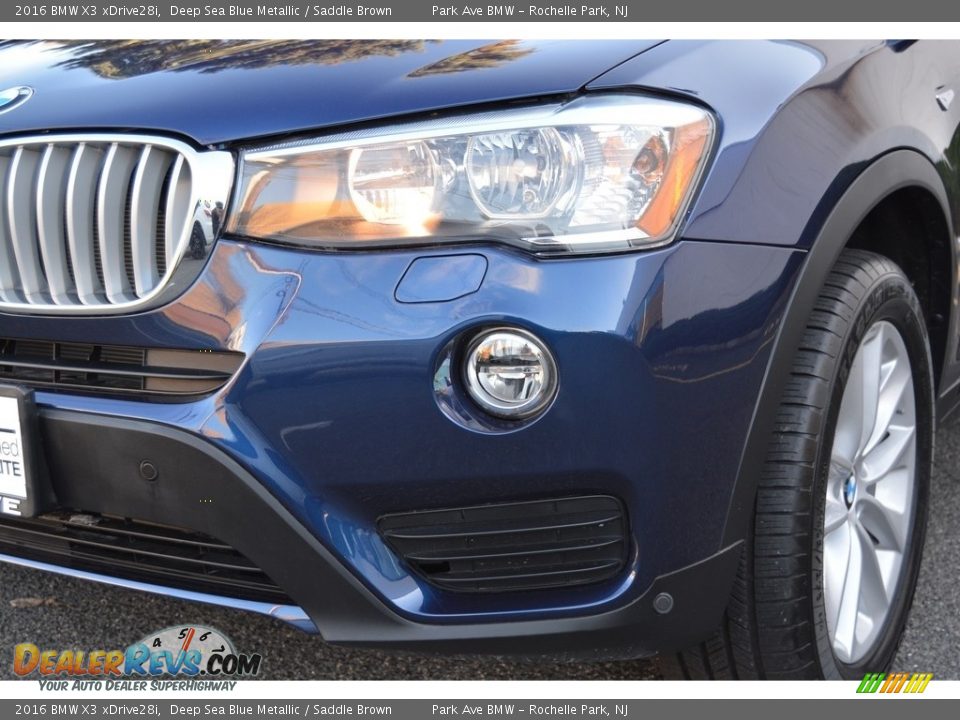 2016 BMW X3 xDrive28i Deep Sea Blue Metallic / Saddle Brown Photo #30