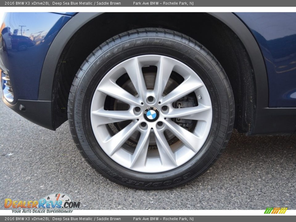 2016 BMW X3 xDrive28i Deep Sea Blue Metallic / Saddle Brown Photo #31