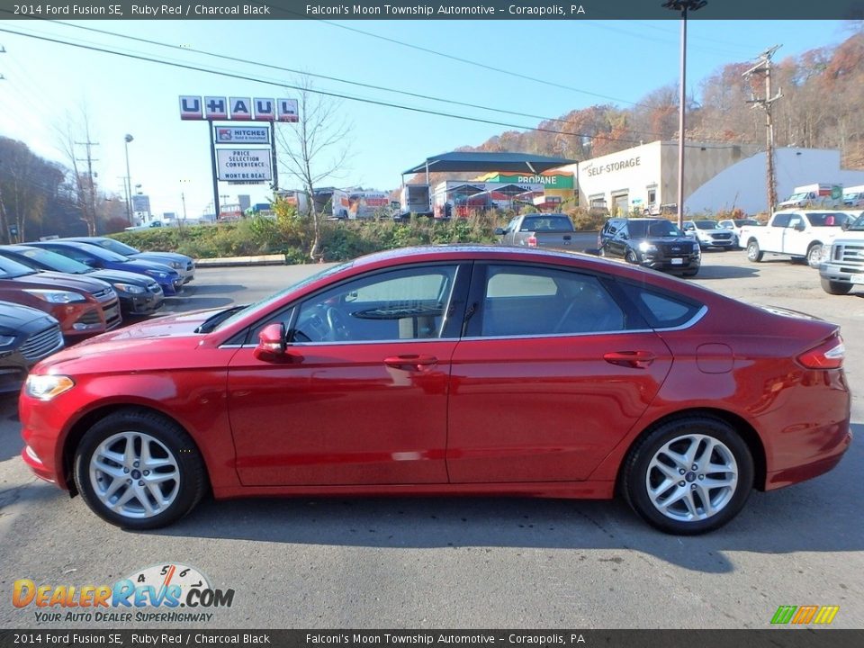 2014 Ford Fusion SE Ruby Red / Charcoal Black Photo #6