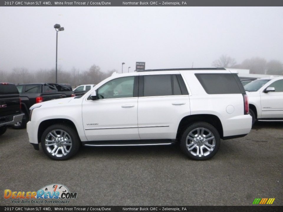 White Frost Tricoat 2017 GMC Yukon SLT 4WD Photo #2