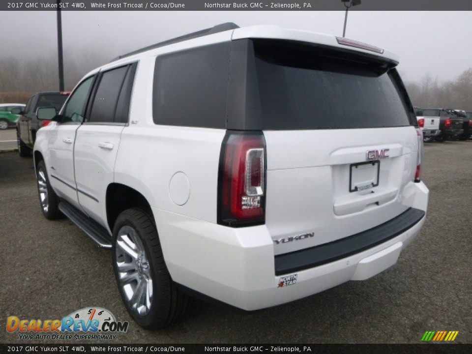 2017 GMC Yukon SLT 4WD White Frost Tricoat / Cocoa/Dune Photo #3