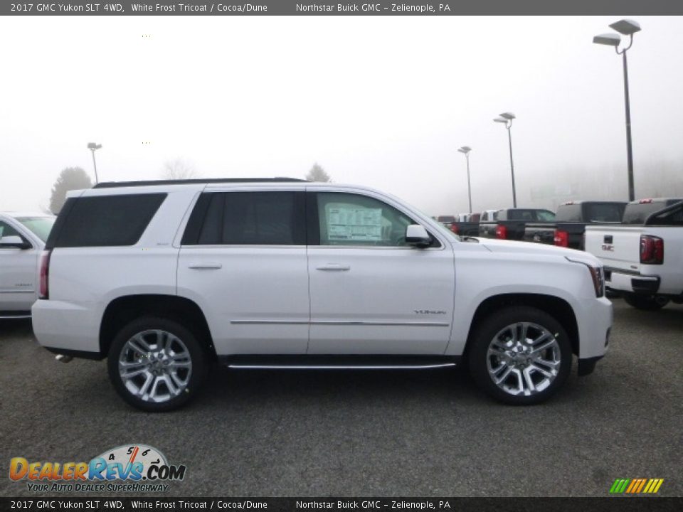 White Frost Tricoat 2017 GMC Yukon SLT 4WD Photo #6