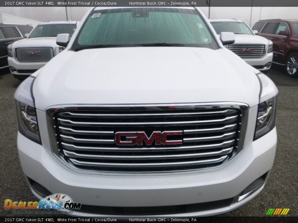 White Frost Tricoat 2017 GMC Yukon SLT 4WD Photo #11