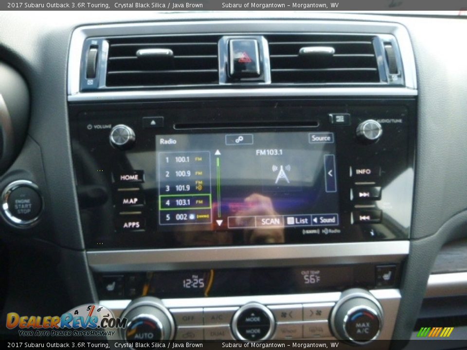 2017 Subaru Outback 3.6R Touring Crystal Black Silica / Java Brown Photo #17