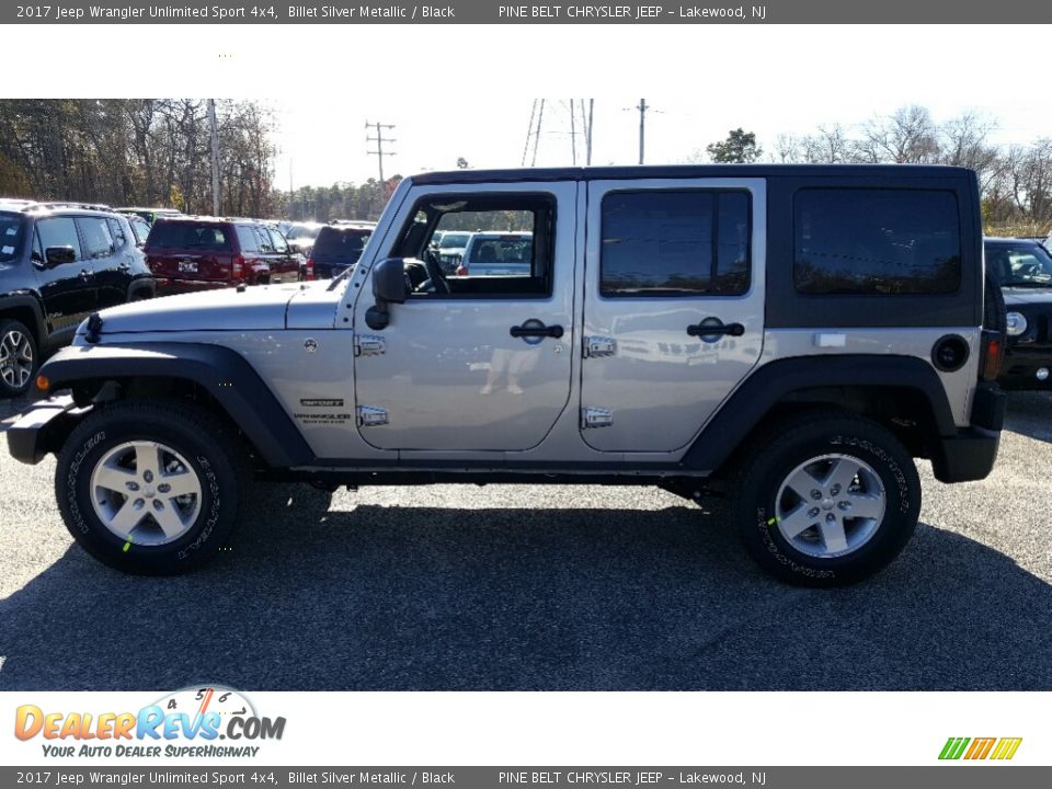2017 Jeep Wrangler Unlimited Sport 4x4 Billet Silver Metallic / Black Photo #3