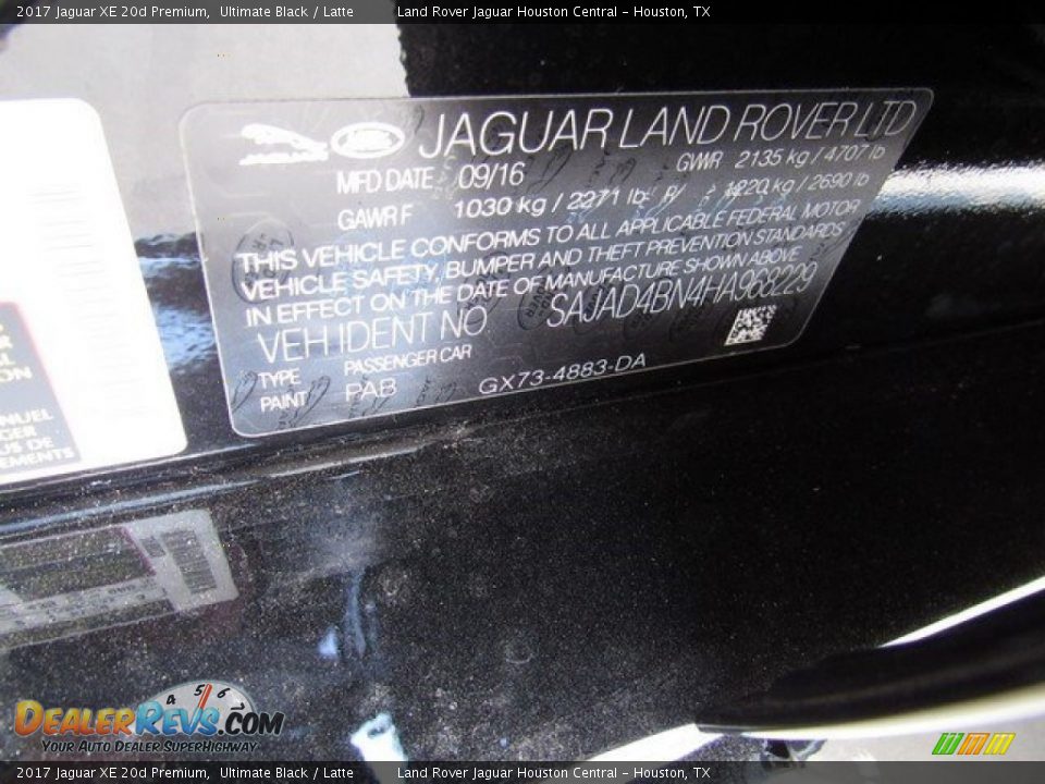 2017 Jaguar XE 20d Premium Ultimate Black / Latte Photo #19