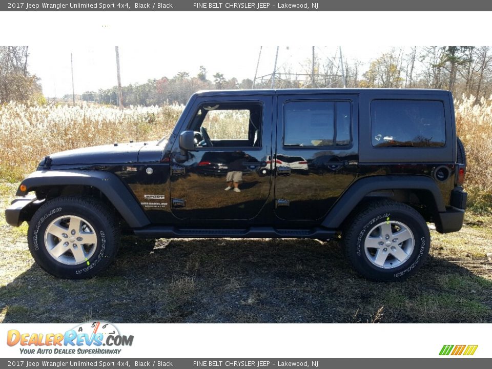 2017 Jeep Wrangler Unlimited Sport 4x4 Black / Black Photo #3