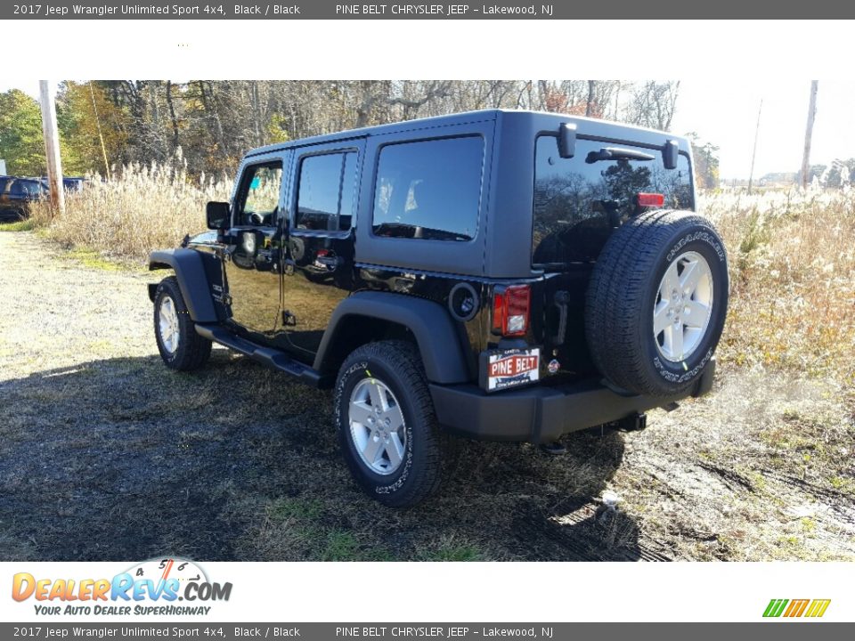 2017 Jeep Wrangler Unlimited Sport 4x4 Black / Black Photo #4