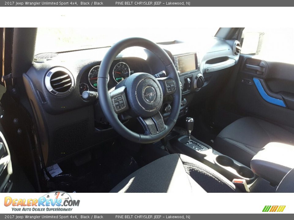 2017 Jeep Wrangler Unlimited Sport 4x4 Black / Black Photo #9