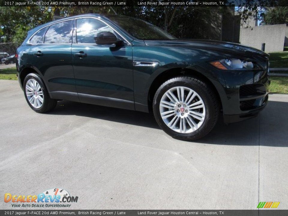 2017 Jaguar F-PACE 20d AWD Premium British Racing Green / Latte Photo #1